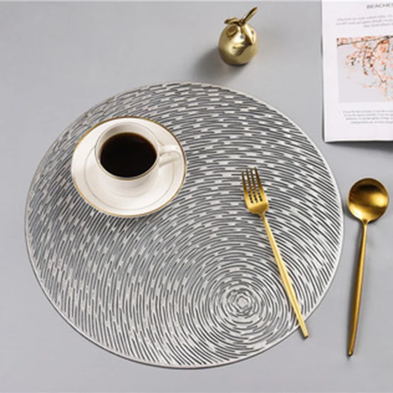 Round Family Hollow Out Anti-slip Pattern Hollow Out Design Nonslip Cup Coaster