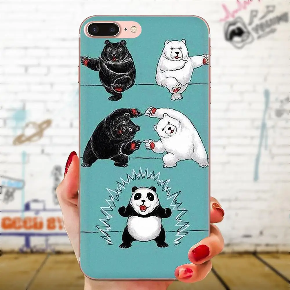 Мягкий черный чехол из ТПУ для телефона Panda Dab Xiaomi Redmi Mi 4 7A 9T K20 CC9 CC9e Note 7 9 Y3 SE Pro Prime Go