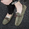 Large Size 38-47 Brand Fashion Winter Fur Moccasins Men Loafers High Quality Suede Leather Shoes Men Flats Gommino Driving Shoes 5
