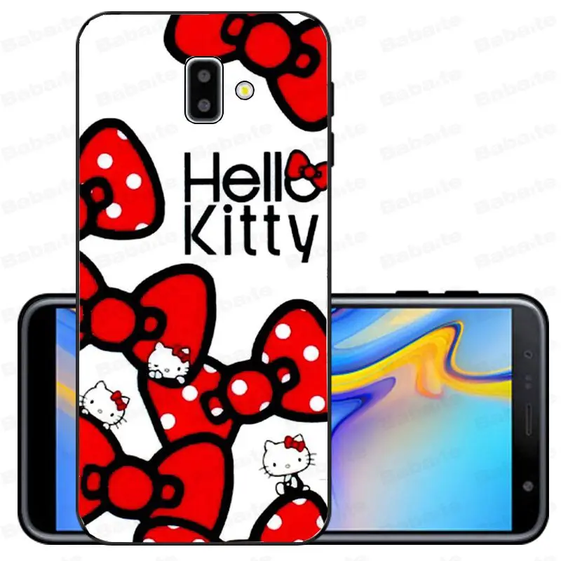 Чехол для galaxy j6 hello kitty Мягкий силиконовый черный чехол для телефона samsung galaxy j6 plus A6 A8 A9 A10 A30 A50 мобильные телефоны - Цвет: A4