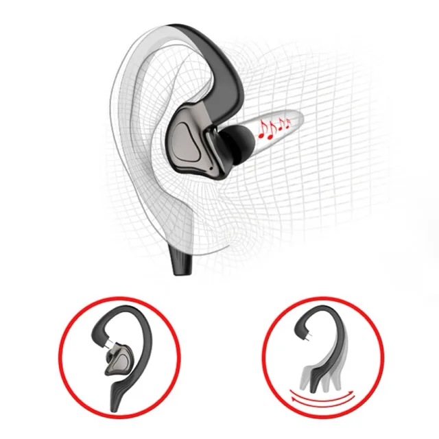 TWS Bluetooth Earphones With Microphones Sport Ear Hook LED Display Wireless Headphones HiFi Stereo Earbuds Waterproof Headsets 6