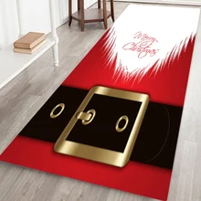 Crimson And Scarlet Christmas Themed Area Rug Soft Non-Skid Floor Mat Carpet Holiday Home Decorations