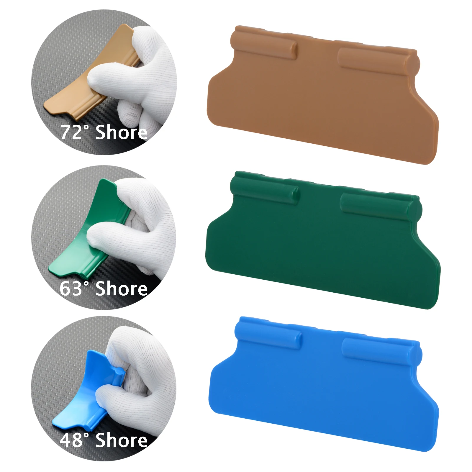 FOSHIO Magnetic Squeegee Kit for Window Tinting Foil Film Vinyl Car Wrap Soft Fabric Felt Scraper Sticker Bubble Removal Tools
