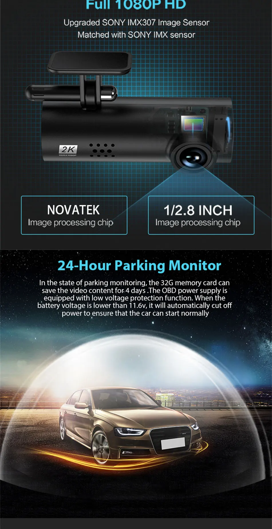 reversing camera mirror XYZCAM Dash Cam  Car DVR Mini Hidden FHD1080P Auto Video Recorder Car Camera with WiFi Recorder 24H Parking 170 Degree FOV backup camera mirror