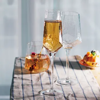 

Set of 2-high quality transparent wine glass party club goblet beer glass drinkware cup GLA-1608