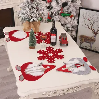 

Christmas Snowflake Swedish Gnome Table Runner Tablecloth Placemat Decorations J78C