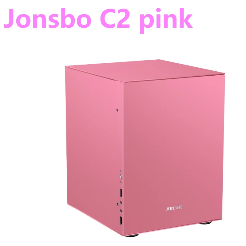 Jonsbo C2 розовый алюминиевый мини ITX MATX чехол для компьютера USB3.0 игровой маленький