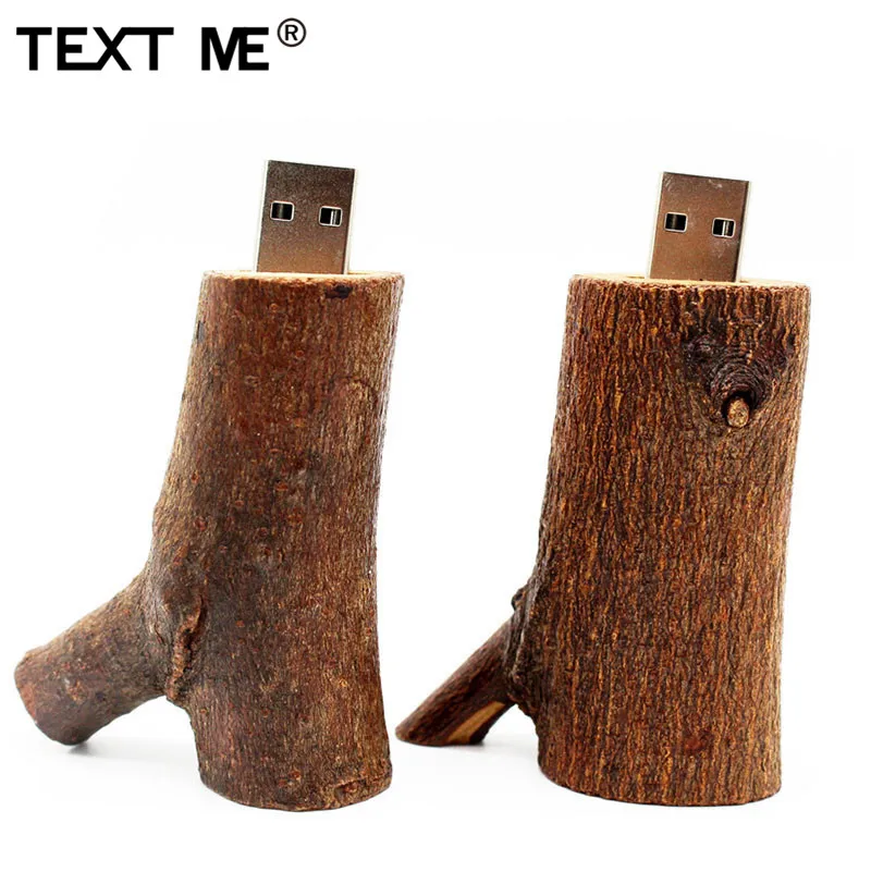 TEXT ME деревянная ветка Модель 64GB флэш-накопитель 4GB 8GB 16GB 32GB Флешка USB 2,0 Usb флешка