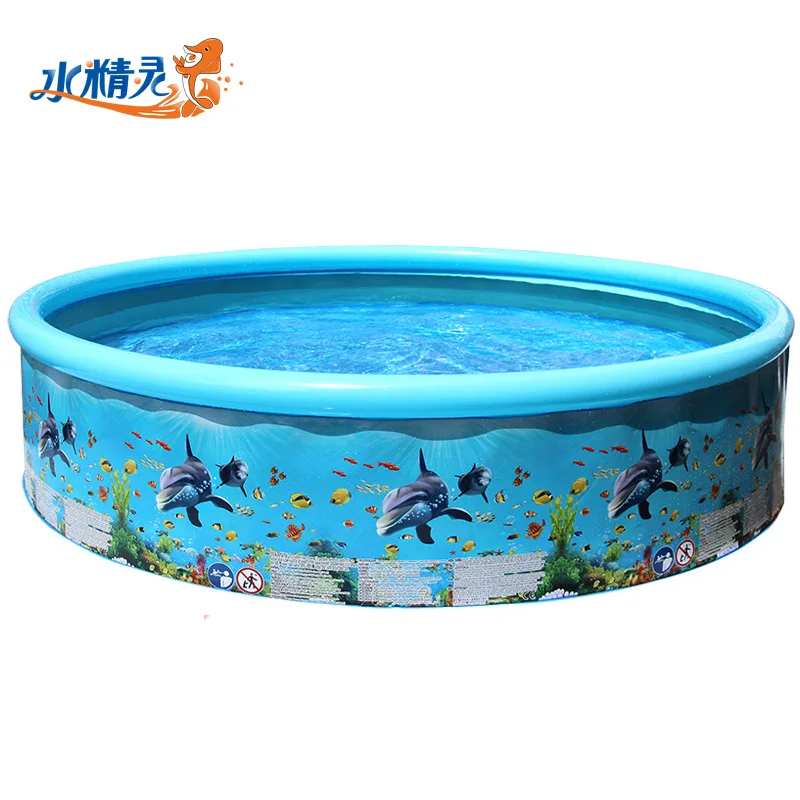 

Children Play Water Pipe Hard Circle Oceans School of Fish Swimming Pool Kids Adult Large Family Outdoor Swimming Pool