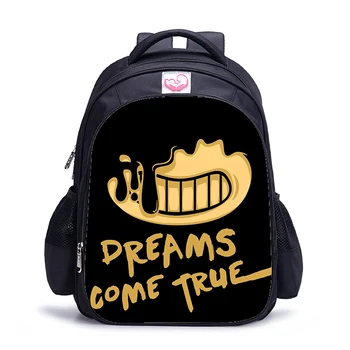 

16 Inch Bendy And The Ink Machine Backpack For Children School Bags Cartoon Game Book Backpack Daily School Backpack Gift