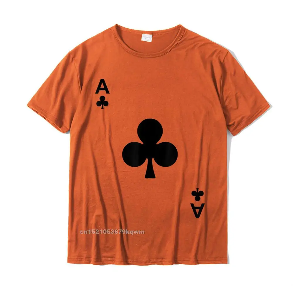Simple Style 3D Printed Men's T Shirt New Design Summer/Autumn Short Sleeve Round Neck 100% Cotton Tops Tees Gift Tee-Shirt Ace of Clubs Tshirt Blackjack Cards Poker 21 A Tee shirt__3449 orange
