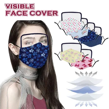 

Adult Washable Reusable Face Mask And Not Detachable Eye Shield Washable Fashion Breathable Face Mask Mouth Cover Faceshield
