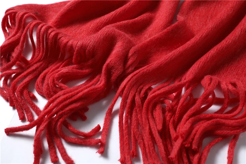 Winter Scarf for Women Fashion Solid Cashmere Scarves Neck Warm Soft Long Size knitted Men's Scarfs Female Foulard Shawls