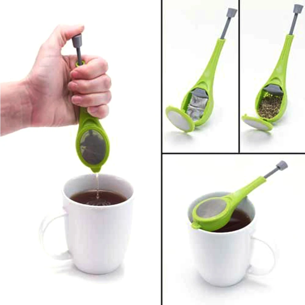 

Tea&Coffee Strainer Tea Filter Healthy Food Grade Flavor Total Tea Infuser Gadget Measure Swirl Steep Stir Press Kitchen Tools