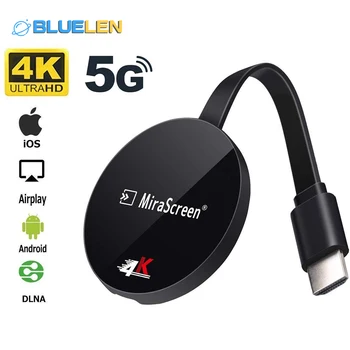 

Wireless WiFi Display Dongle 4K UHD Adapter HDMI, 5G / 2.4GHz Dual Band Video Sharing Media Support Miracast Airplay DLNA TV