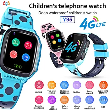 

Y95 Smart Watch Phone GPS Waterproof Kids Smart Watch Child 4G Wifi Antil-lost SIM Location Tracker Smartwatch HD Video Call