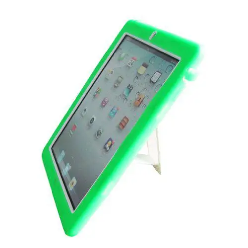 

DishyKooker 1PC New White Back Hard+Soft Rubber Dual Layer Hybrid Case Cover For iPad 2 3 4 Green