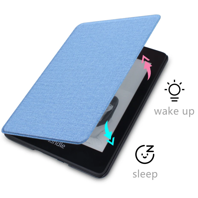 For Kindle 11th Fabric Smart Case with Hand Strap for Paperwhite 10th Hard Cover for Kindle Paperwhite 5/6/7th Protective Shell e-reader hand