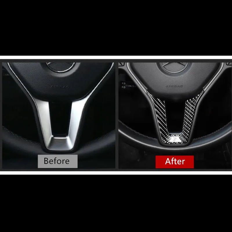 Carbon-Fiber-Steering-Wheel-Decal-Decoration-Cover-Trim-For-Mercedes-Benz-CLA-GLA-GLE-GLC-A (2)
