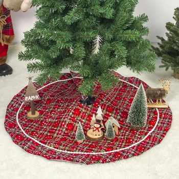 

1x Snowflake Merry Christmas Tree Skirt Outdoor Base Floor Mat Cover Xmas Decor