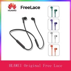 Novo huawei freelace fone de ouvido sem fio bluetooth esporte à prova dwaterproof água in ear cabo de memória metal cavidade silicone interruptor magnético