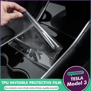 

TEY Tesla Model 3 Center Console Decoration Sticker TPU M3 Center Console Sticker Cover For Tesla Accessories