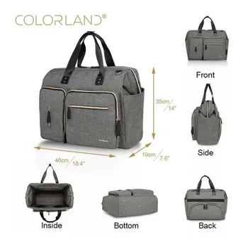 

COLORLAND Brand Casual Fashion Large Diaper Bag Milk Dad Baby Storage Bag Cart Colorful Handbag Outdoor Travel Bag