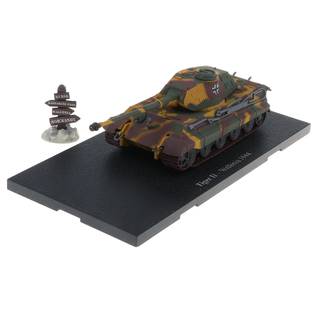 1/72 Scale Diecast King Tiger Battle Tank Model Collectibles, Kids Boys Birthday Gift, Home Office Decorations