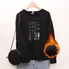 Round neck sweatshirt women 2022 new winter Fleece thickening Korean loose plus size 6XL tops hot diamond Keep warm pullovers ► Photo 1/6