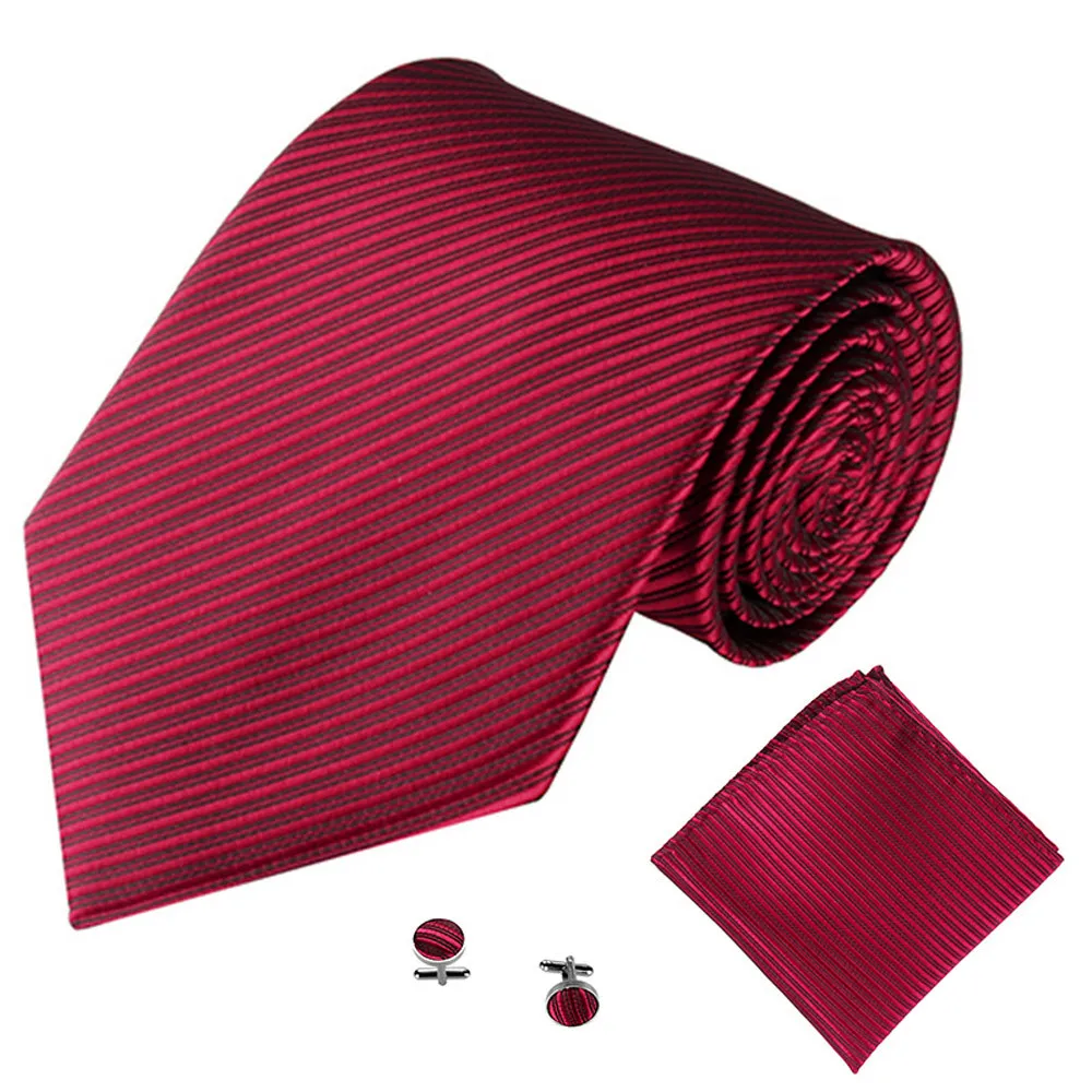 JAYCOSIN галстук 3 шт. носовой платок запонка тонкий узкий галстук Карманный квадратный свободный стиль Свадебная вечеринка