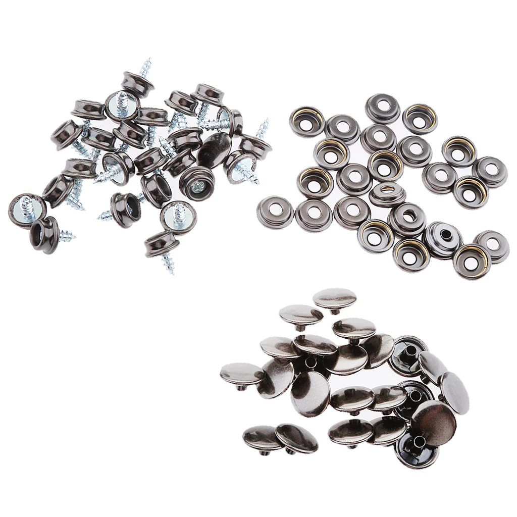 

75 Pieces Stainless Steel Boat Marine Cover Fastener Snap 3/8'' Screw Socket Kit