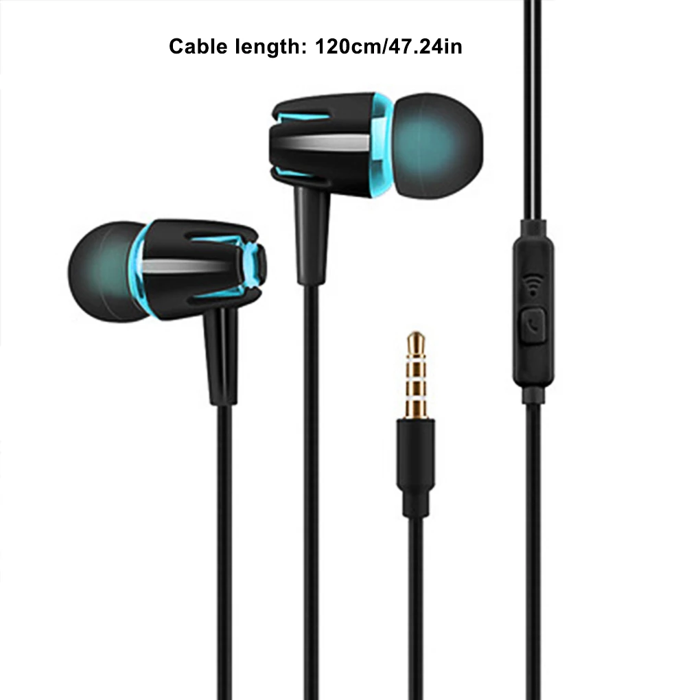 

Wired Earphone In-Ear Sport Running Music Play TV Earbuds Portable Mobile Phone Laptops Headphones with 3 5mm Jack