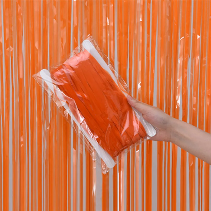 Macaron orange Девичник вечерние фоны Macarons Fringe Фольга занавес фоны занавес фотобудка День рождения Свадьба взрослый юбилей Декор - Цвет: Macaron orange