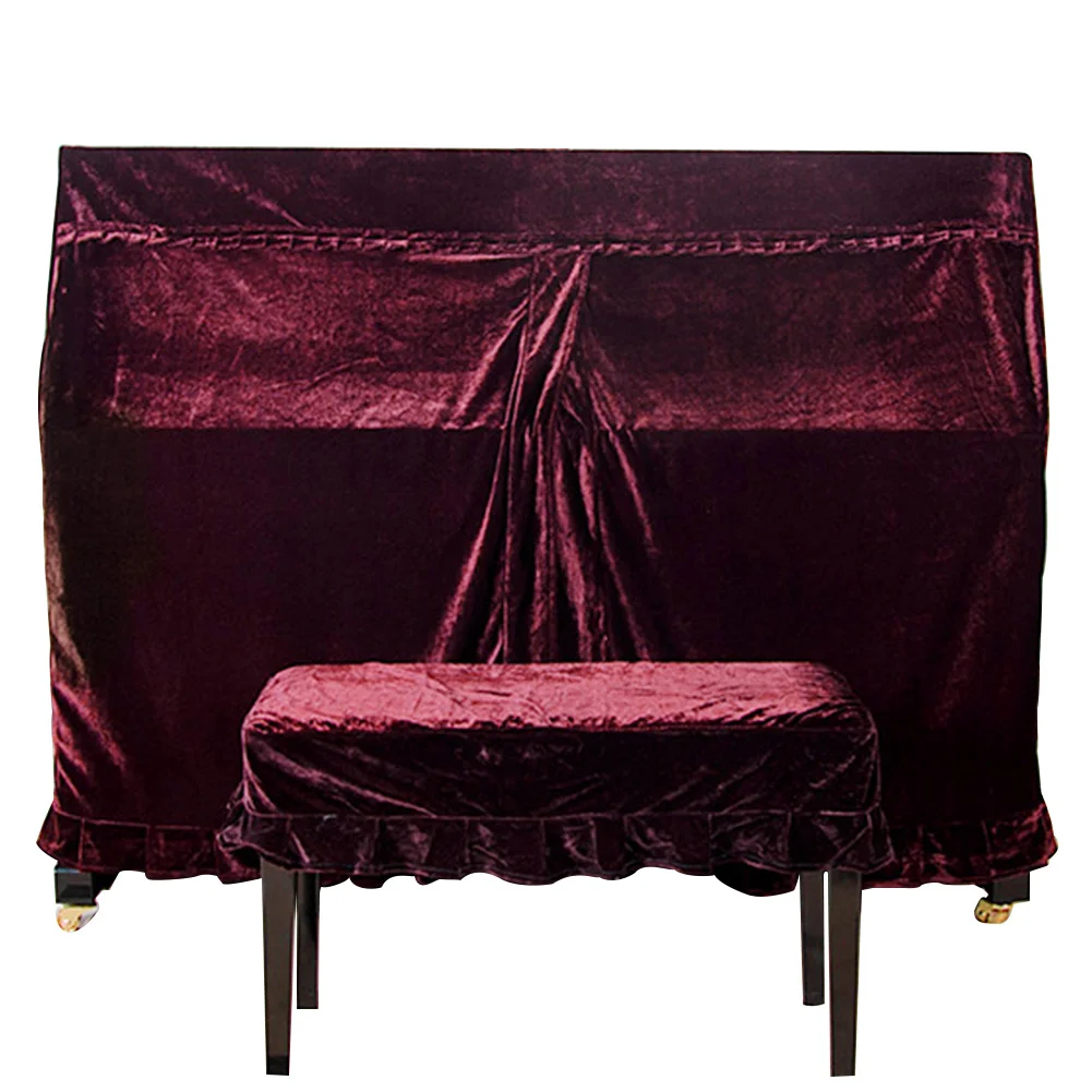 Домашний практичный пыленепроницаемый против царапин красивый чехол для пианино с крышкой макраме прочный декорированный мягкий бархат ручная стирка - Цвет: red Piano cover