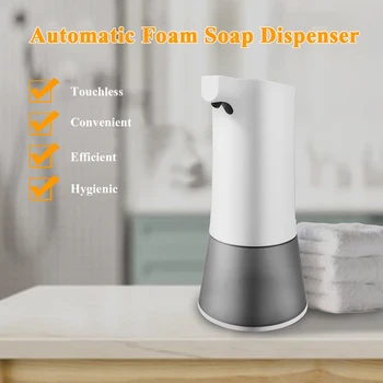 

350ML Infrared Sensor Automatic Soap Dispenser USB Rechargeable ABS Toilet Touchless Soap Dispenser for Bathroom Kitchen