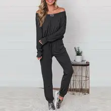 Casual Womens Jumpsuit Fashion Solid Color Long Sleeve Off Shoulder Sashes Jumpsuit Autumn Winter Monos de Fiesta 2020 New Hot E Casual Womens Jumpsuit Fashion Solid Color Long Sleeve Off Shoulder Sashes Jumpsuit Autumn Winter Monos de Fiesta 2020 New Hot E