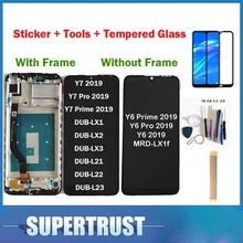 Écran tactile LCD avec verre trempé, pour Huawei Y7 2019 DUB-LX3 DUB-L23 DUB-LX1 Y7 Prime 2019 / Y6 2019, Original=