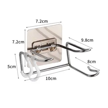 

Wall Mounted Hair Dryer Storage Organizer Rack Holder Hanger Using in Bathroom