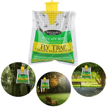 

HOT 5 Pcs Disposable Fly Trap Non Toxic Outdoor Insect Killer Catcher Bag Pest Control TI99