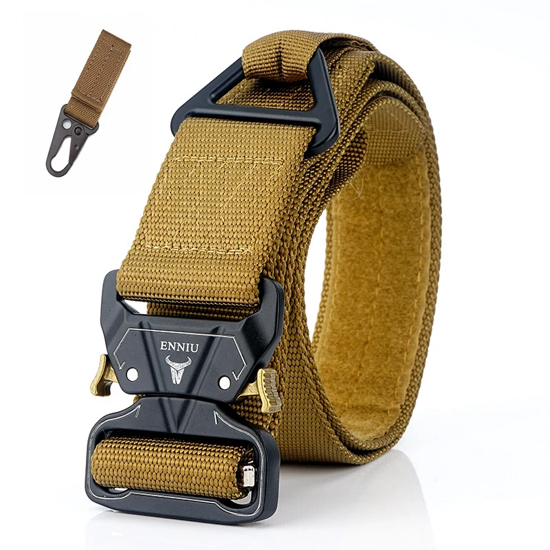 K belt and 1 hook 4,3 см Открытый тактический пояс военный тренировочный пояс спасательный репеллинг безопасный нейлоновый поясной ремень для охоты на открытом воздухе аксессуары - Цвет: K belt and 1 hook