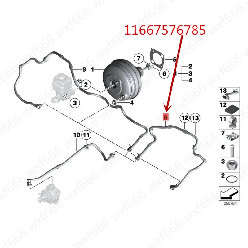 Автомобильный барабан барабанная вакуумная линия F02 730 F10 523Ib mw750 N52 F10 тормозной усилитель Соединительная труба трубопровод высокого давления