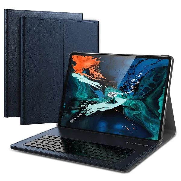 Royalblue Для iPad Pro 12,9 чехол Съемная Беспроводная Клавиатура США из искусственной кожи флип-клавиатура чехол для планшета для iPad Pro 12,9 дюйма - Цвет: Royalblue