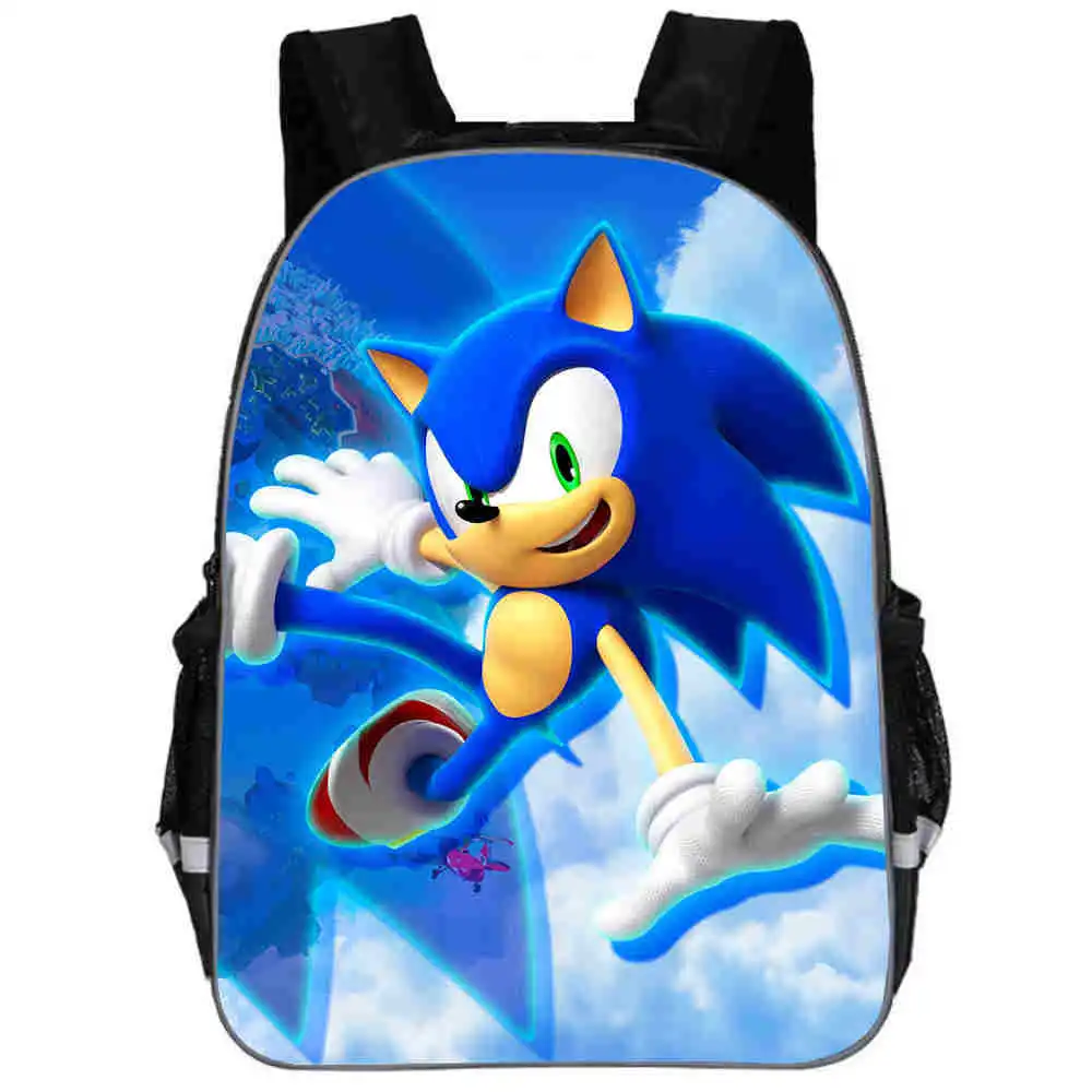 

11-16 Inch Super Mario Bros Sonic Boom Hedgehogs Kindergarten School Bags Bookbags Children Baby Toddler bag Kids Backpack Gift