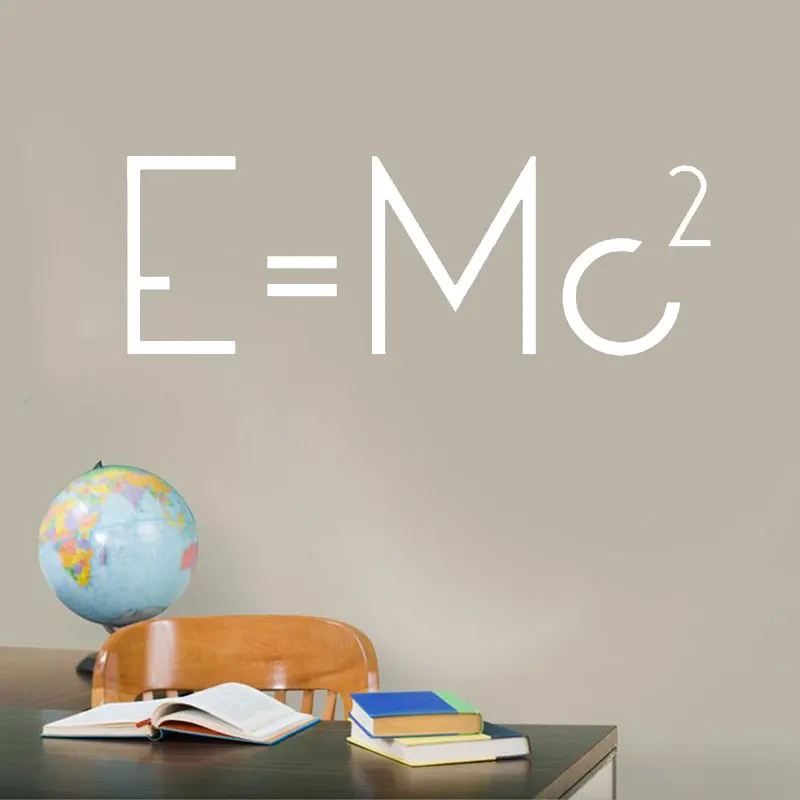 E = mc2 научная Наклейка на стену в науке мы доверяем виниловая наклейка