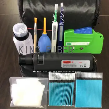 

Fiber Cleaning Kit/Fiber Optic FTTH Tool Kit FTTX Network Testing Tool with Fiber Inspection Microscope etc Fiber cleaning tools