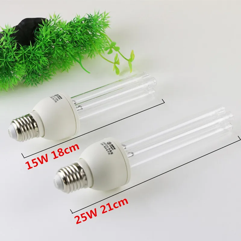 Quartz Ozone LED Light Germicidal Disinfection UVC CFL Ozone UV Lamp E27 base bulb Ultraviolet Sterilizer bacterial Kill Mite