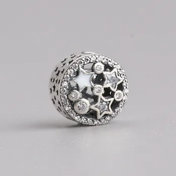 

Original 925 Sterling Silver Bead New Star Twinkle Beads Fit Pandora Women Bracelet & Necklace Diy Jewelry