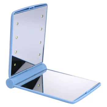 

Foldable Led Makeup Mirror Light Square With Two-Sided Handheld Makeup Mirror