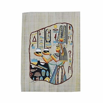 

Nefertari sobre un papiro Original Hecho y Pintado a Mano en Egipto, 33x43 cm Aproximadamente. Ref. 9V-B