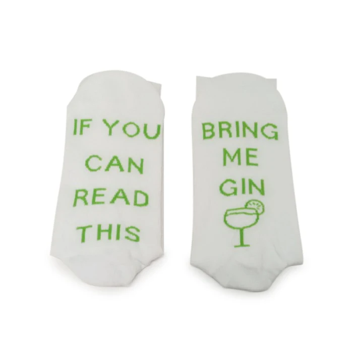 1 пара носков, если вы можете прочесть это, Bring Me Gin, забавные, дышащие, эластичные, для зимы, FK88